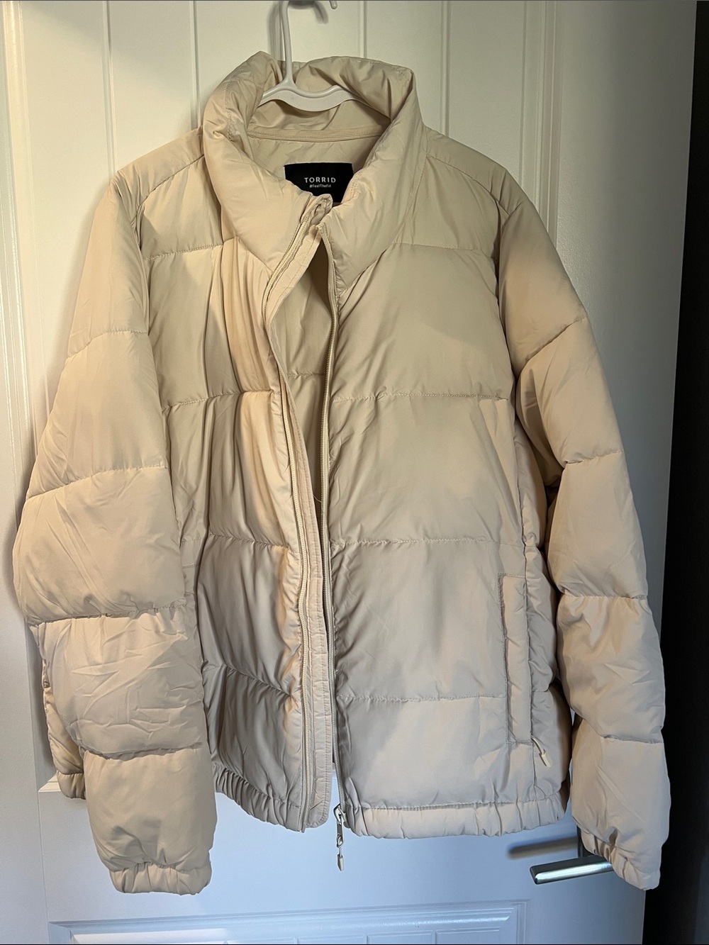 torrid Cream Quilted Puffer Jacket